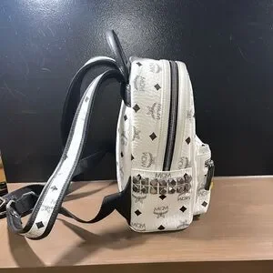 MCM | Bags | Mcm Monogram White And Black Backpack | Poshmark display picture 1